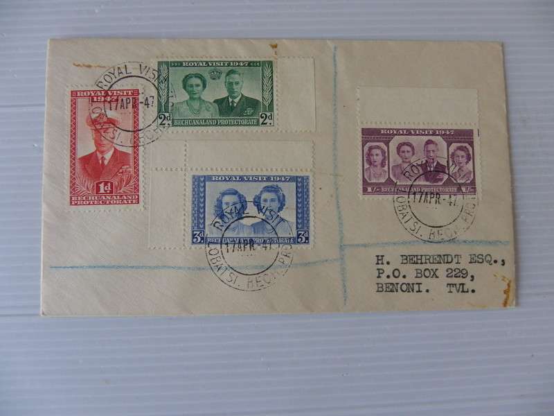 Bechuanaland (1947) - Royal Visit Private FDC