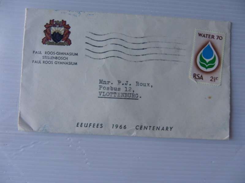 RSA - Old Letter on Paul Roos Gimnasium Cover