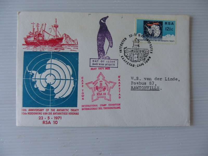 RSA (1971) - 10th Anniversary of Antarctic Treaty Illustrated FDC