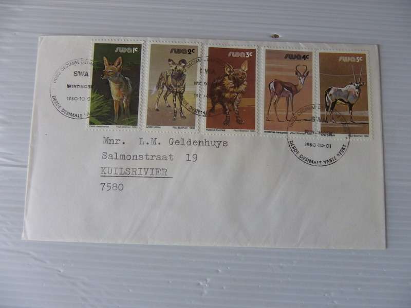 SWA 3rd Definitive Series (1980) - Animals Private FDC with Official Cancel