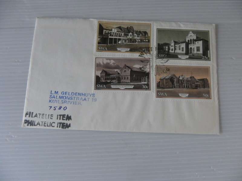 SWA 1.49 (1985) - Historic Buildings of Windhoek Private FDC with Official Cancel