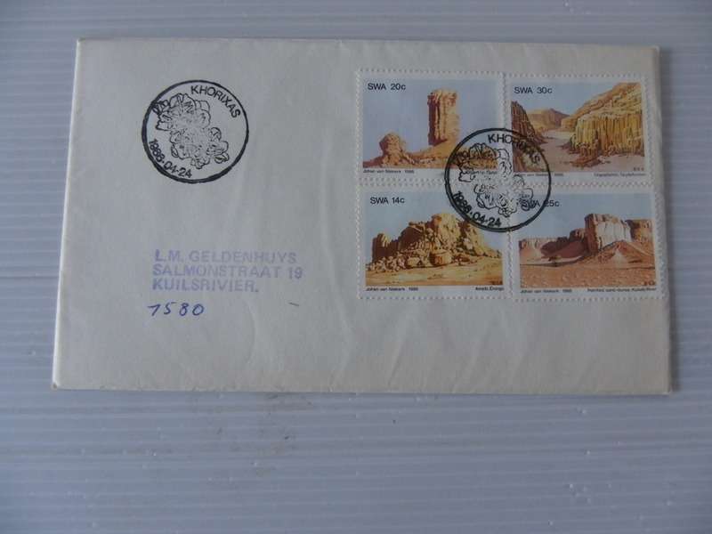 SWA 1.53 (1986) - Rock Formations Private FDC with Official Cancel
