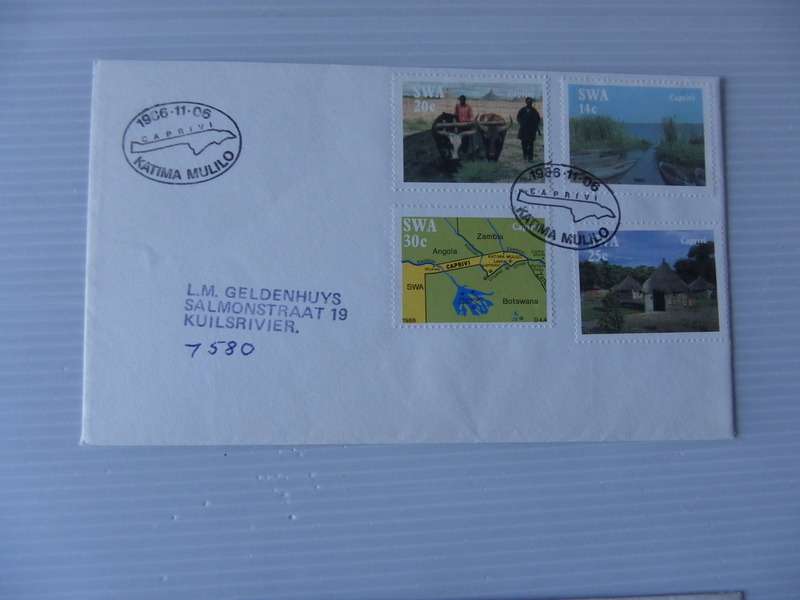 SWA 1.55 (1986) - Caprivi Strip Private FDC with Official Cancel