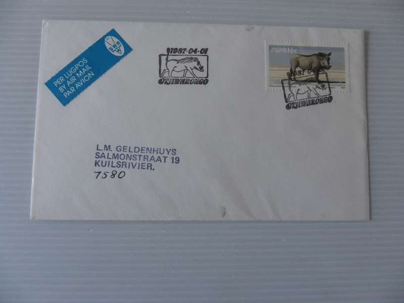 SWA 1.56.1 (1987) - Additional Value Private FDC with Official Cancel