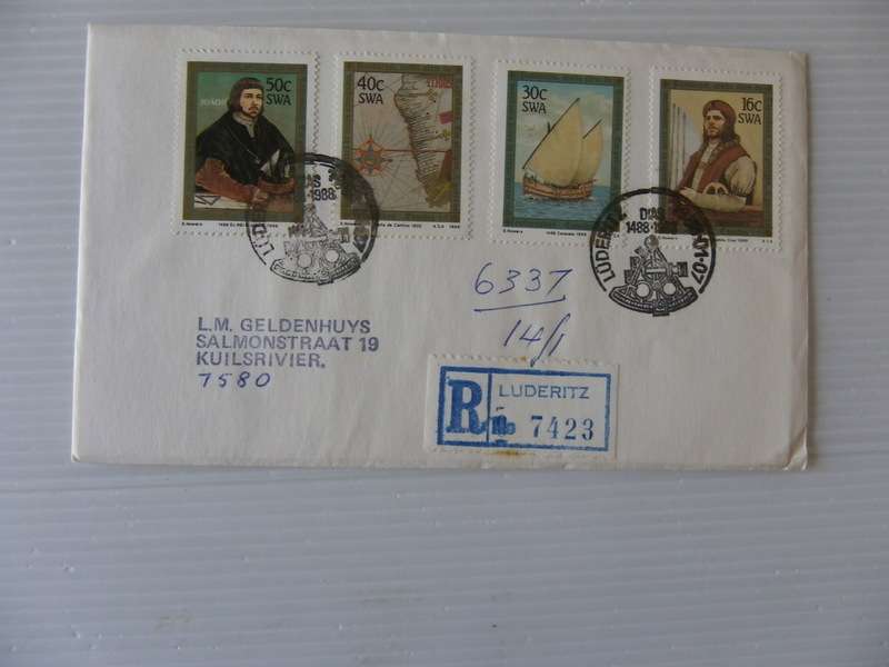 SWA 1.60 (1987) - 500th Anniversary of the Discovery of the Cape Private FDC with Official Cancel