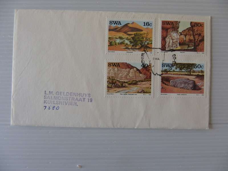 SWA 1.61 (1988) - Landmarks of SWA Private FDC with Official Cancel