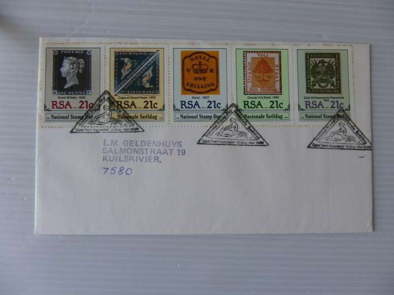 RSA 5.09 (1990) - National Stamp Day Private FDC with Official Cancel