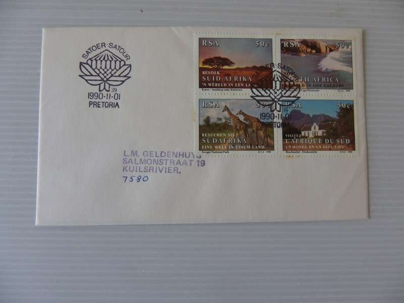RSA 5.11 (1990) - Tourism in SA Private FDC with Official Cancel