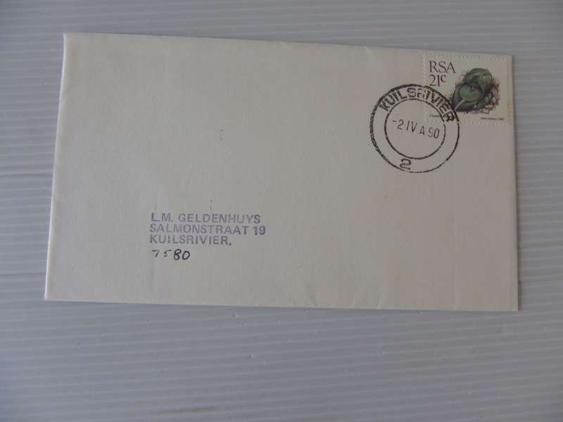 RSA 5th Definitive Series (1988) - Succulents 21c Private FDC with Kuilsriver Cancel
