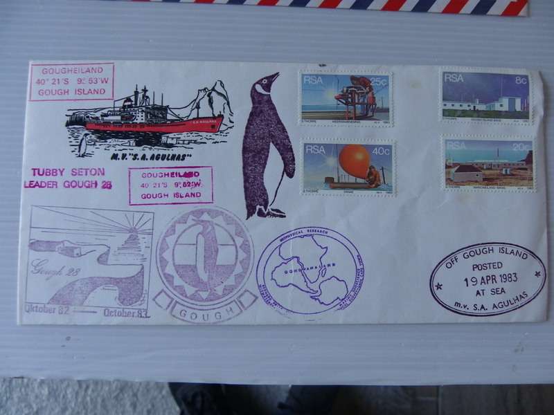 RSA (1983) - SA Agulhas Gough Island Illustrated FDC