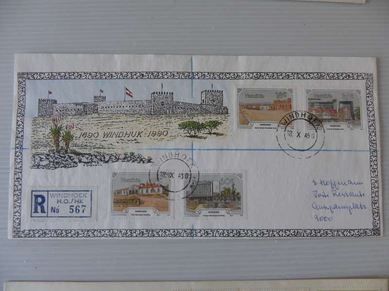 Namibia 1.02 (1990) - Windhoek Past and Present Illustrated Private FDC