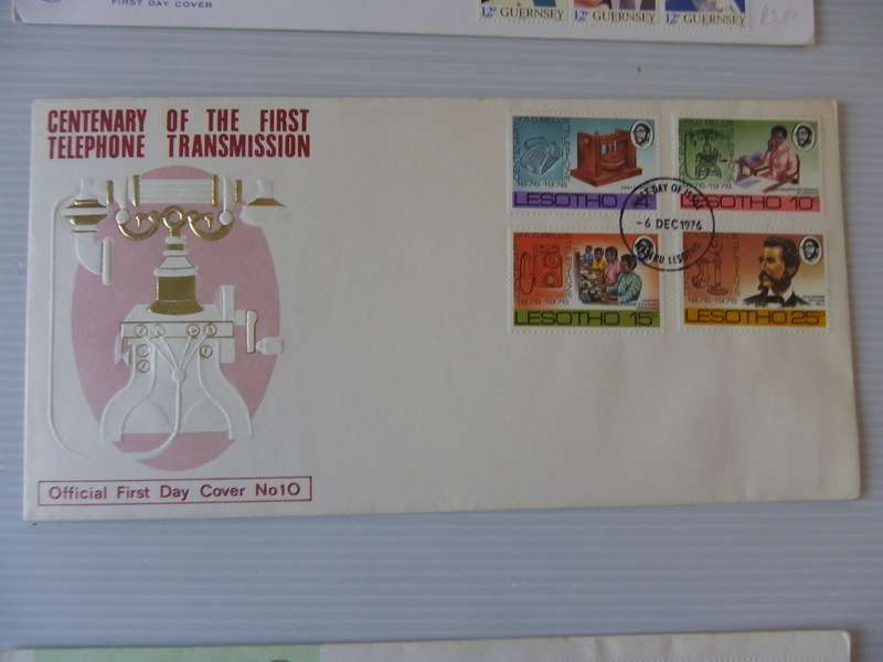 Lesotho (1976) - FDC #10 Centenary of 1st Telephone Illustrated FDC