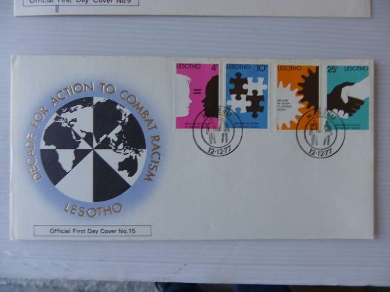 Lesotho (1977) - FDC #15 Decade for Action to Combat Racism Illustrated FDC