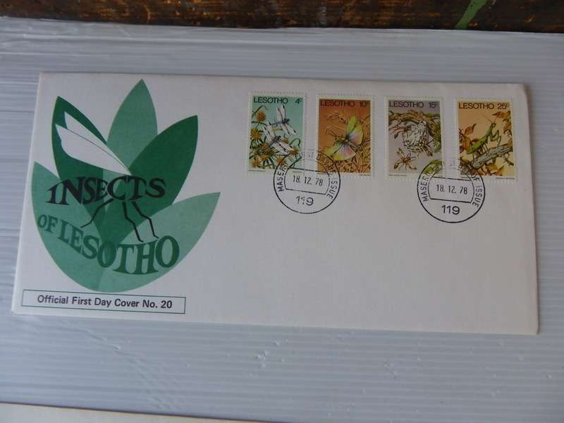 Lesotho (1978) - FDC #20 Insects of Lesotho Illustrated FDC