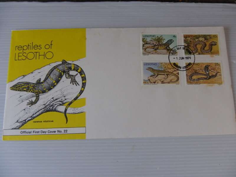 Lesotho (1979) - FDC #22 Reptiles of Lesotho Illustrated FDC