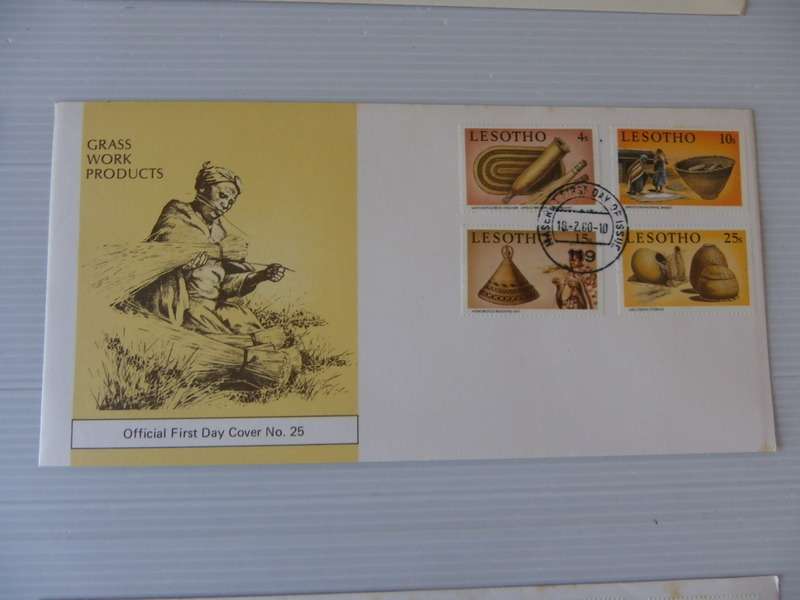 Lesotho (1980) - FDC #25 Grass Work Products Illustrated FDC