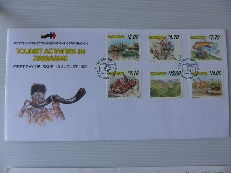 Zimbabwe (1999) - Tourist Attractions in Zimbabwe Illustrated FDC