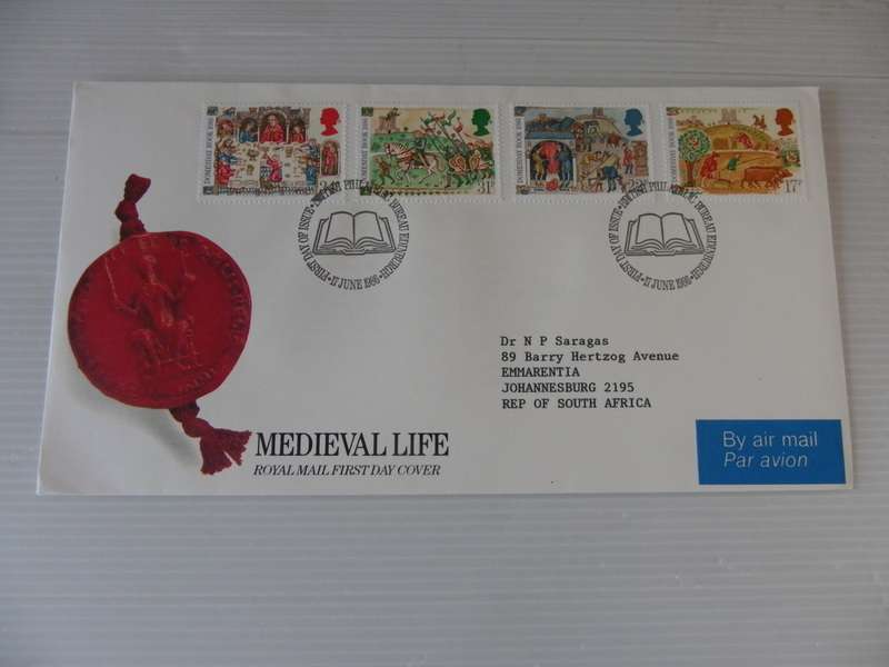 Great Britain (1986) - Medieval Life Illustrated FDC