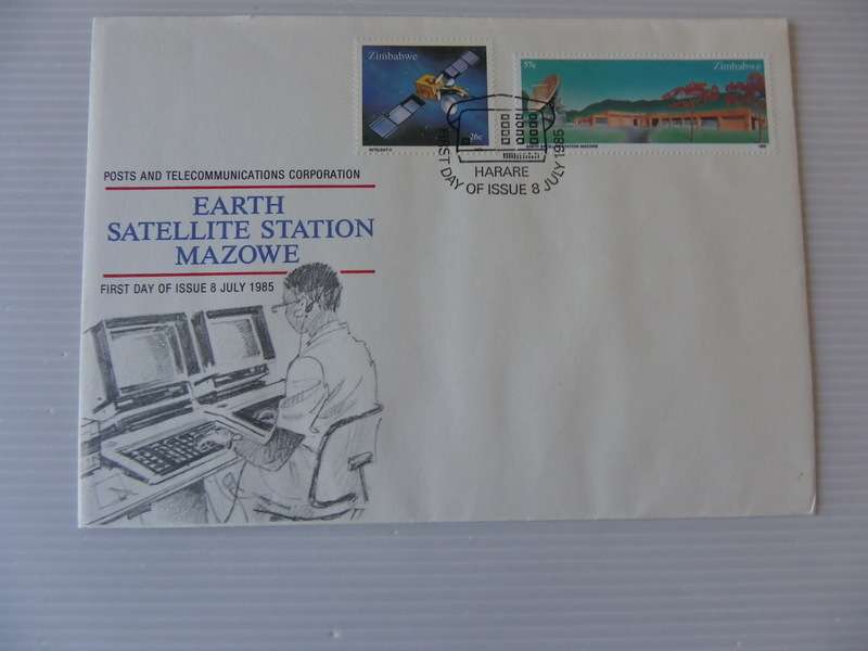 Zimbabwe (1985) - Earth Satellite Station Illustrated FDC