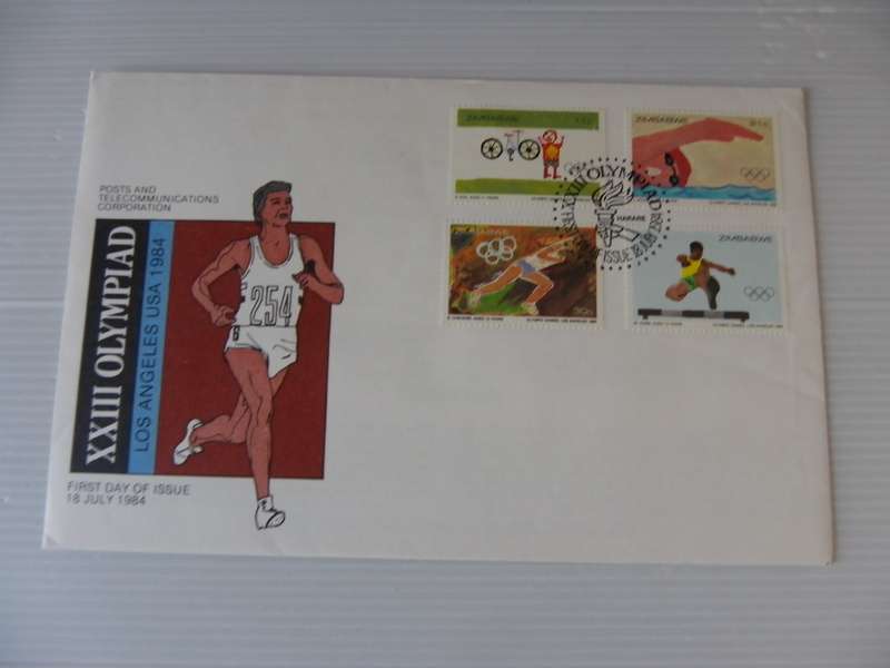 Zimbabwe (1984) - Los Angeles Olympic Games Illustrated FDC