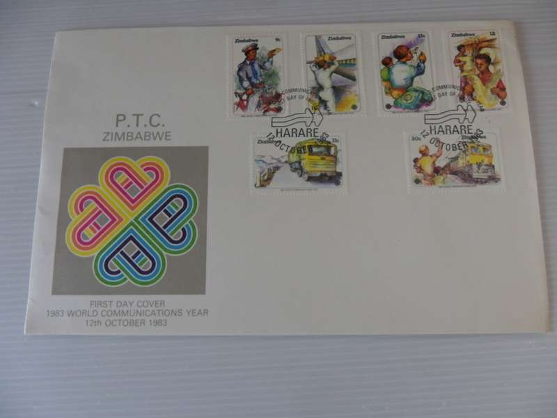 Zimbabwe (1983) - World Communications Year Illustrated FDC