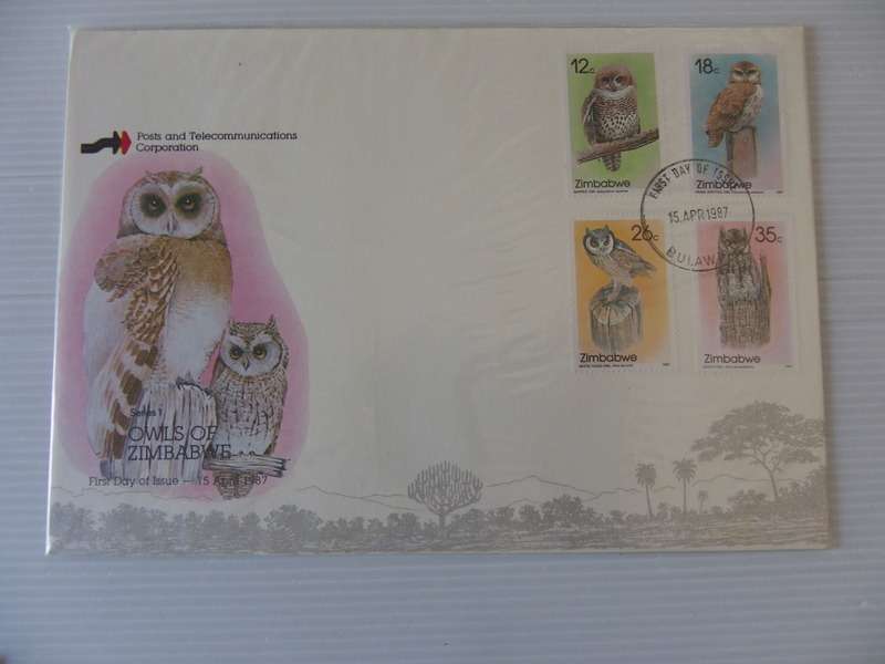 Zimbabwe (1987) - Owls of Zimbabwe Illustrated FDC