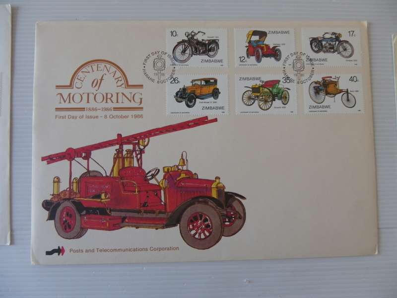 Zimbabwe (1986) - Centenary of Motoring Illustrated FDC