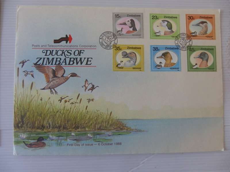 Zimbabwe (1988) - Ducks of Zimbabwe Illustrated FDC