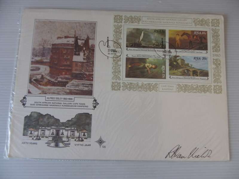 RSA S06 (1980) - National Art Gallery Large FDC Signed by Curator