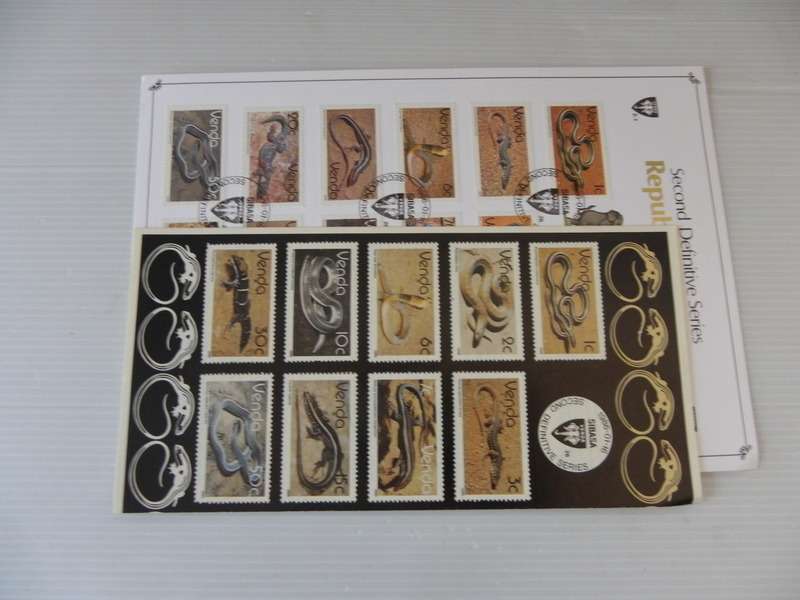 Venda 2nd Definitive Series (1986) -  Reptiles SAPO Issued Folder and Brochure