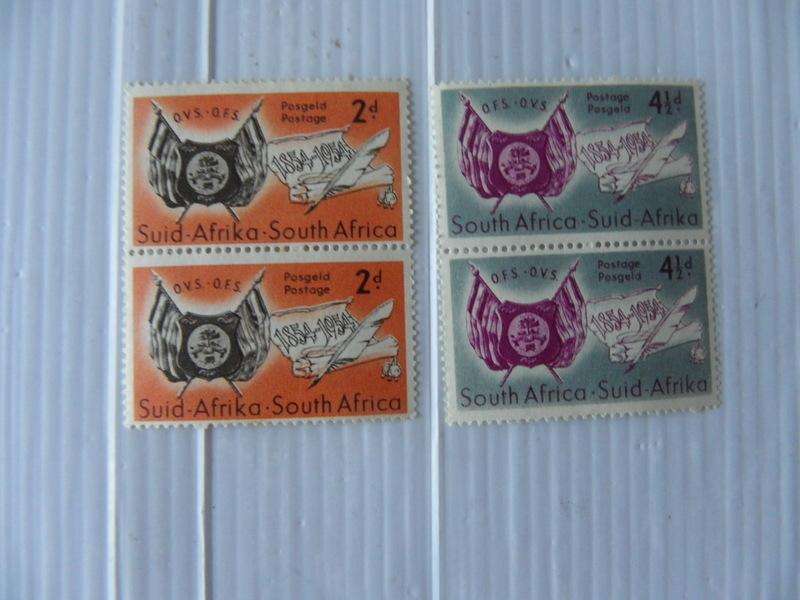 Union (1954) - Centenary of Orange Free State Mint Set in Pairs