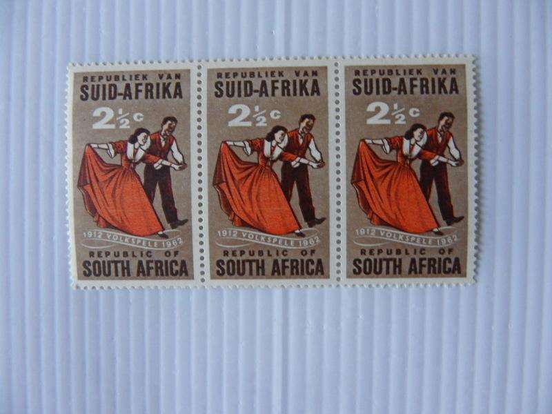 RSA (1962) -  50th Anniversary of "Volkspele" Mint Strip