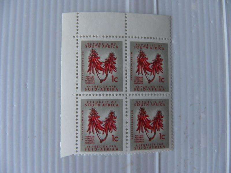 RSA 1st Definitive Series (1961) - 1c Mint Corner Block