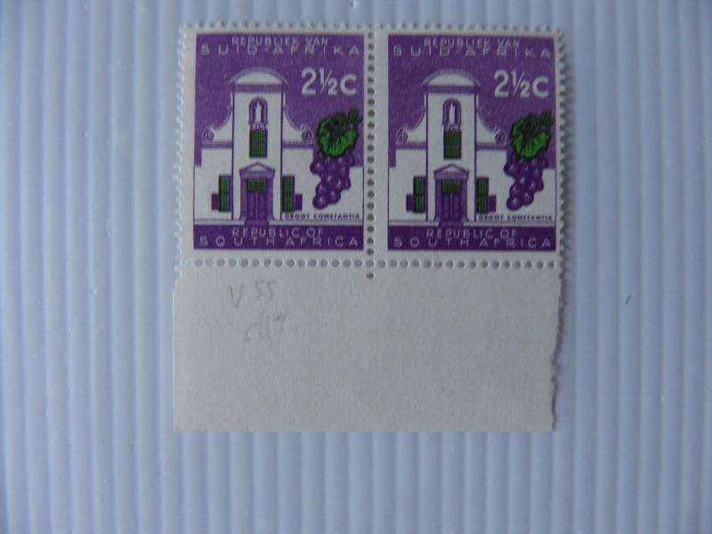 RSA 1st Definitive Series (1961) - 2 1/2 c Mint Marginal Pair
