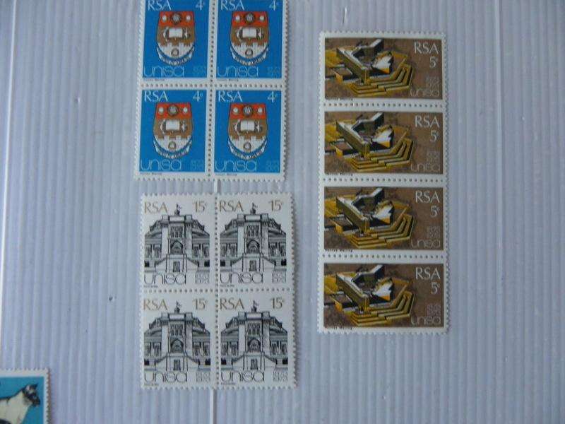 RSA 1.26 (1973) - UNISA Centenary Official Mint Set in Blocks of 4 Stamps