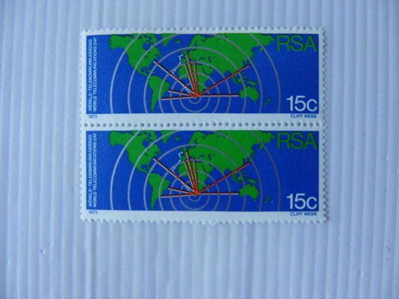 RSA 1.32 (1973) - World Telecommunications Day Mint Pair