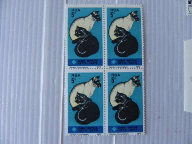 RSA 1.23 (1972) - Centenary of SPCA Mint Block of 4 Stamps