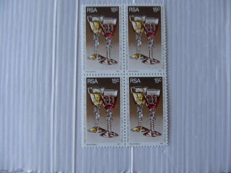 RSA 2.21 (1977) - International Wine Symposium Mint Block of 4 Stamps