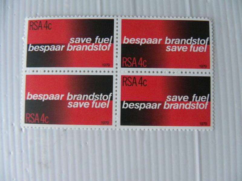 RSA 3.13s (1979) - Save Fuel Min Block of 4 Stamps