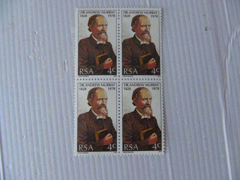 RSA 3.07 (1978) - Tribute to Dr Murray Mint block of 4 Stamps