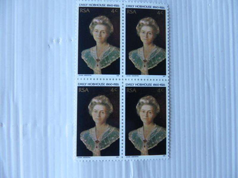 RSA 2.16 (1976) - 50th death Anniversary of Emily Hobhouse Mint Block of 4 Stamps