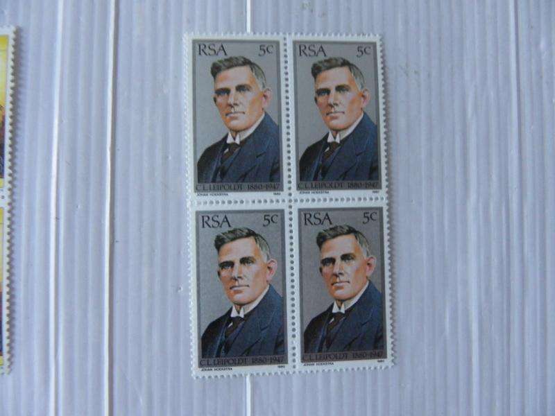RSA 3.23 (1980) - Tribute to CR Leipold Mint block of 4 Stamps