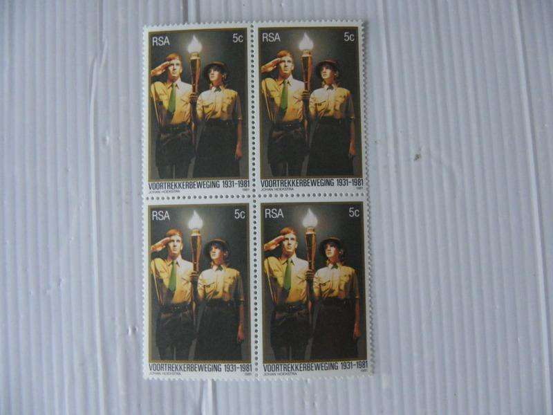 RSA 3.33 (1981) - 50th Anniversary of Voortrekkers Mint block of 4 Stamps