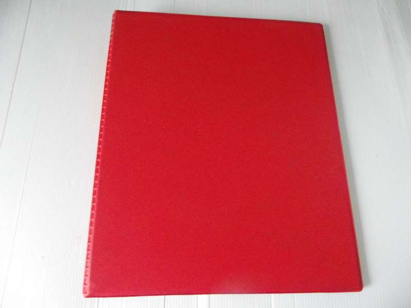 Red FDC Album with 2 pockets per page and with 12 Pages (Page size of 34 cm)