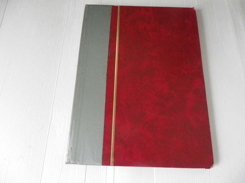 Dark Red Stock Book with 8 Pages