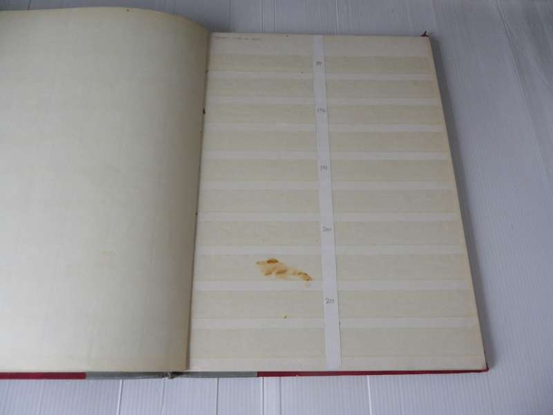 Dark Red Stock Book with 8 Pages