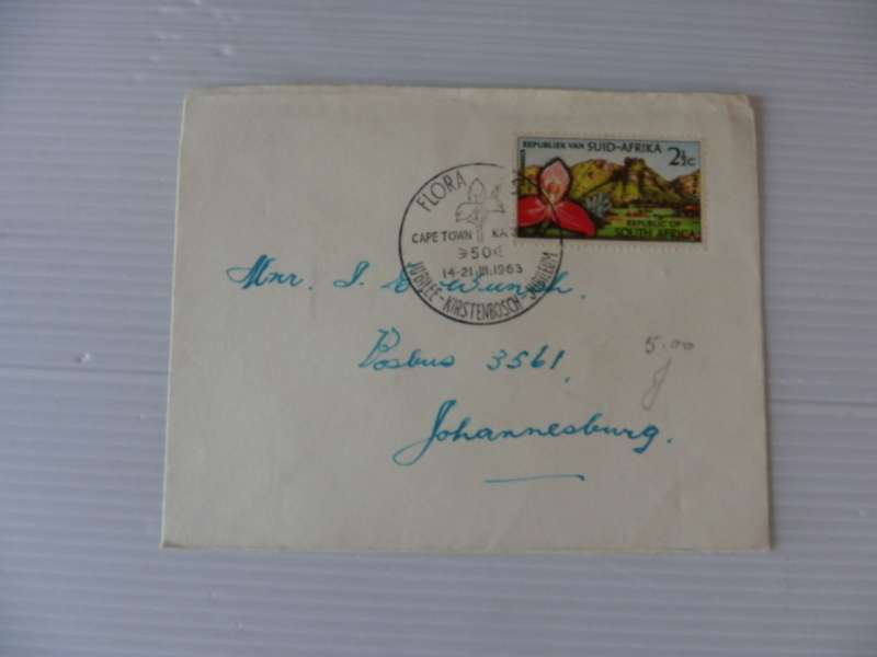 RSA (1963) -  Anniversary of  Kirstenbosch Private FDC with Official Cancel
