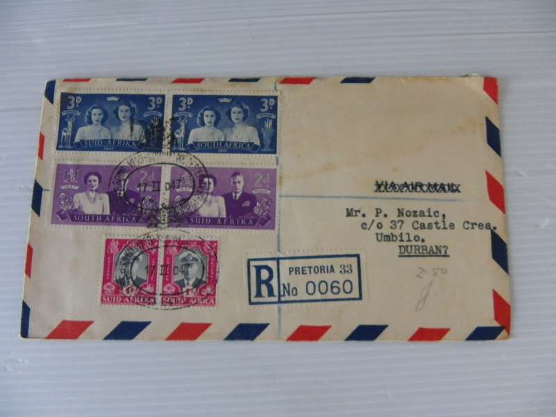 Union (1947) - Royal Visit Private FDC with Official Cancel
