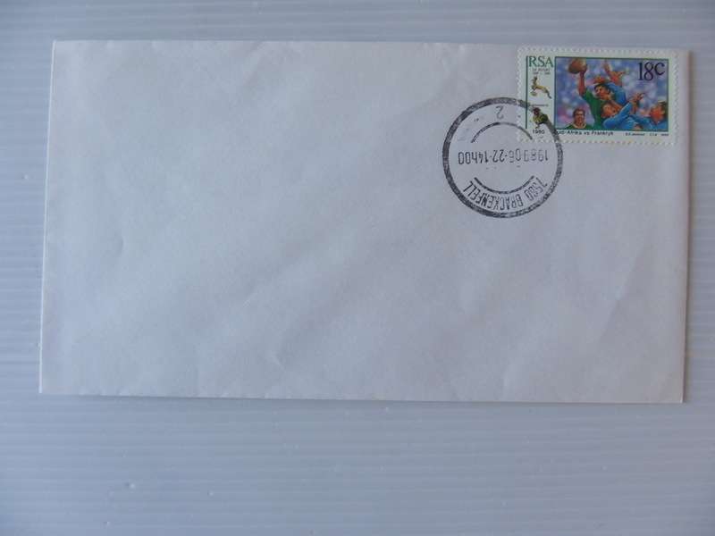 RSA 5.05 (1989) - Centenary of SA Rugby Board Private FDC