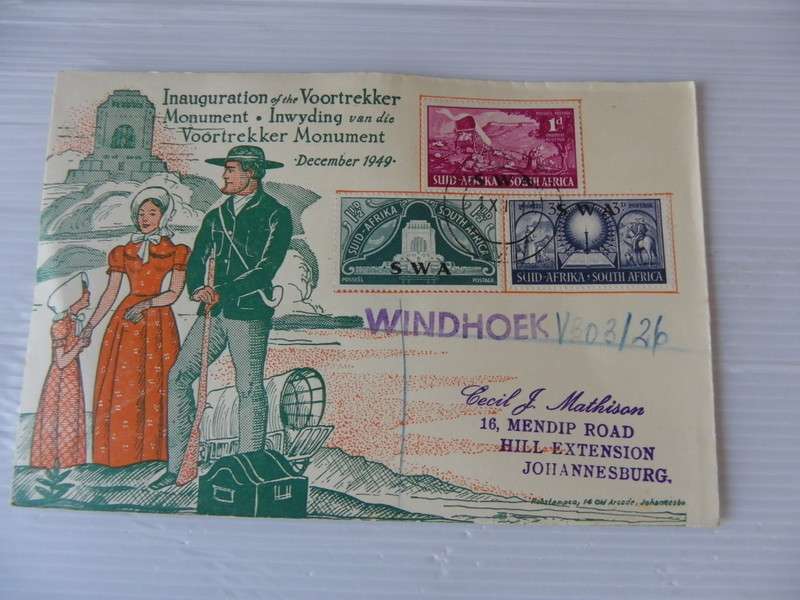 SWA (1949) - Inauguration of the Voortrekker Monument Illustrated FDC